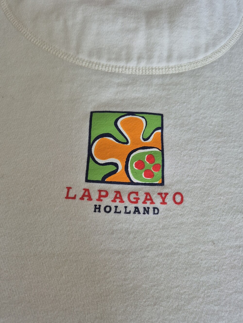 Lapagayo Holland Women's White Vintage Retro Pop Art Floral Sweater Size Medium - Picture 9 of 11